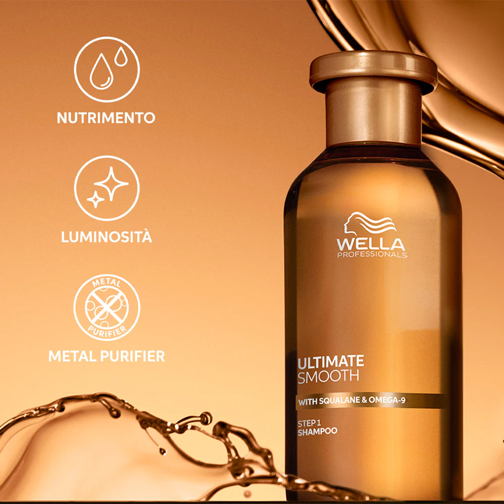 Wella Ultimate Smooth Shampoo 100ml - shampoo chelante anticrespo - Image 5