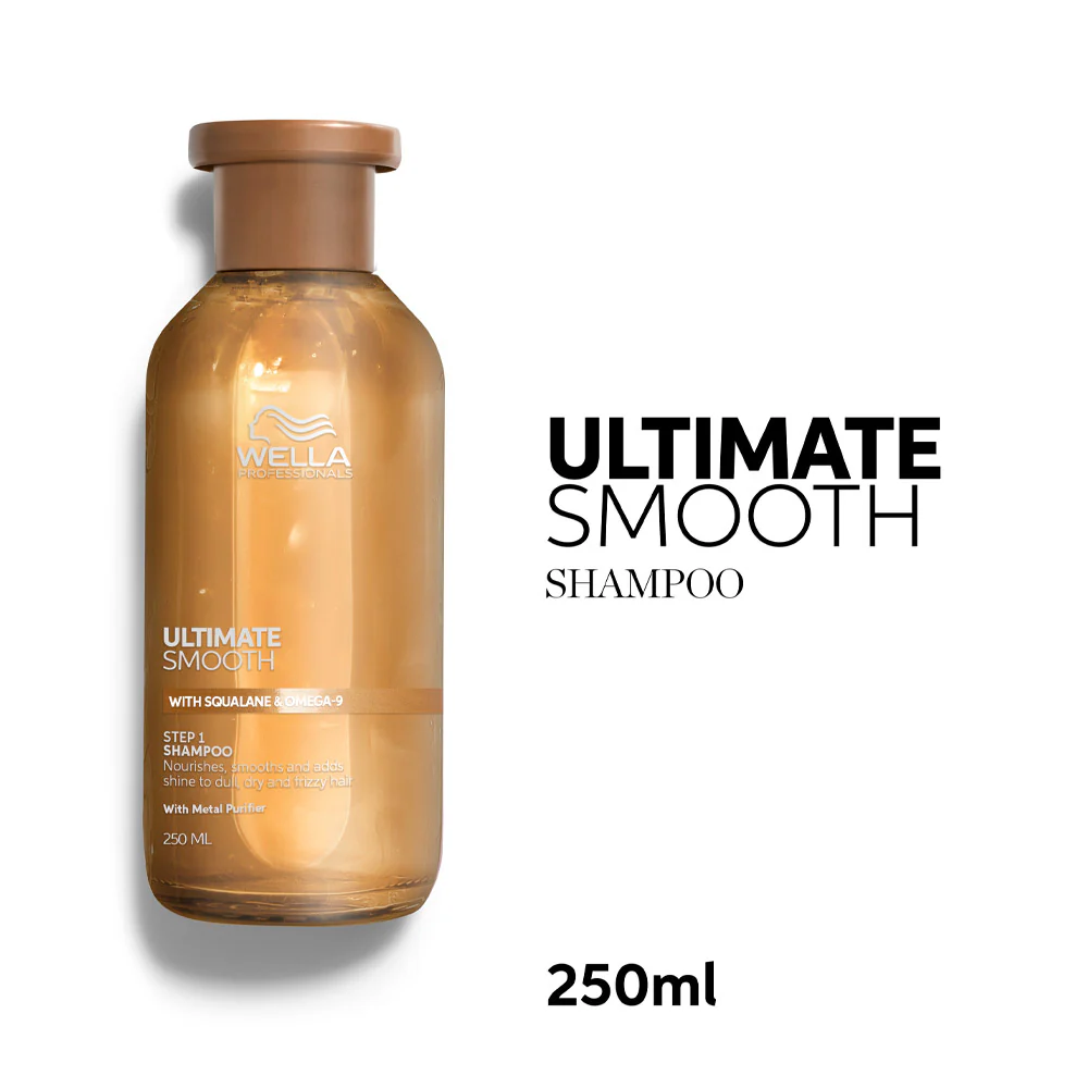 Wella Ultimate Smooth Shampoo 250ml - shampoo chelante anticrespo - Image 2