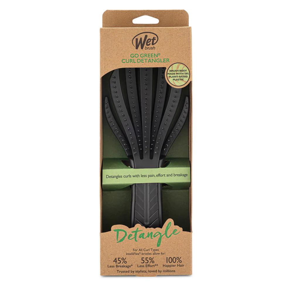 WetBrush Pro Go Green Curl Detangling Brush Black - spazzola districante capelli ricci - Image 4