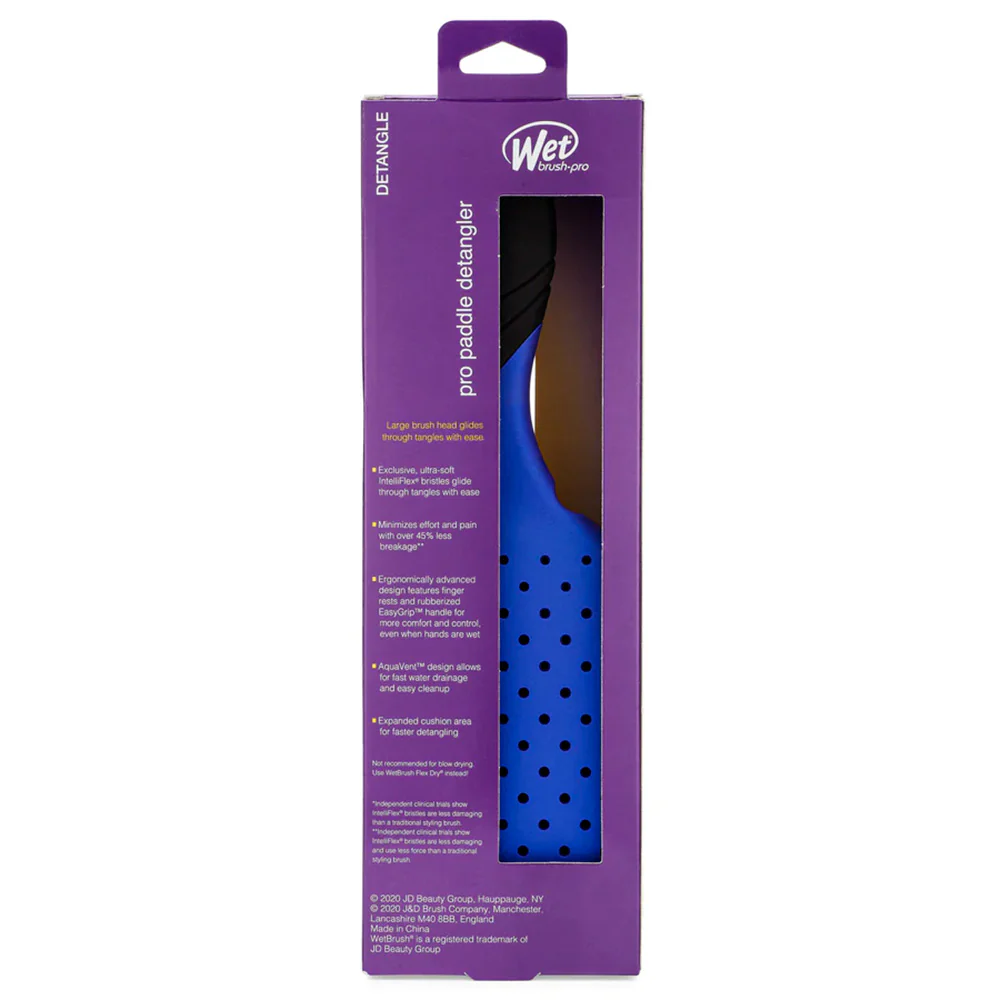 WetBrush Pro Paddle Detangler Royal Blue - spazzola per doccia con fori acquavents blu - Image 5