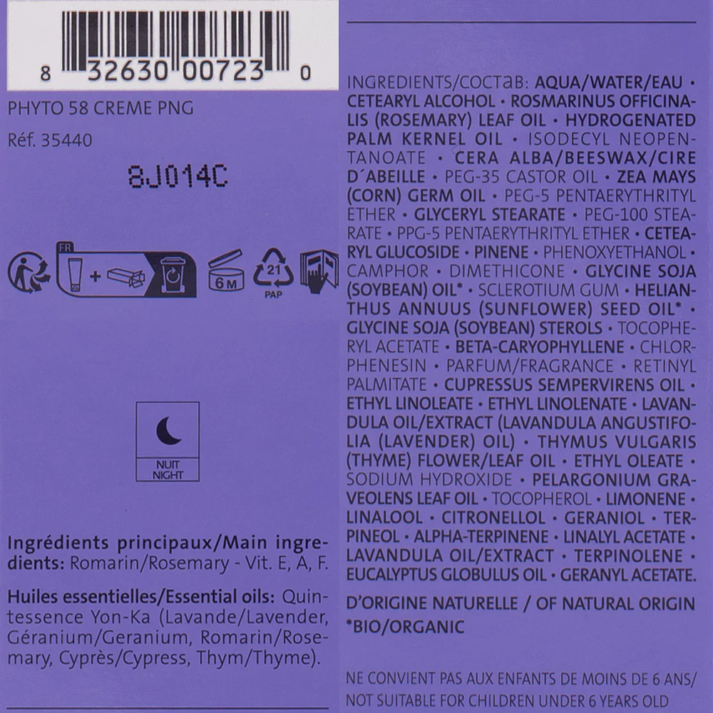 Yonka Age Defense Phyto 58 PNG 50ml - crema viso energizzante pelle da normale a grassa - Image 2